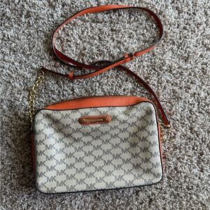 Michael Kors Monogram Orange Tan Crossbody Bag